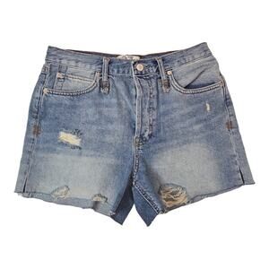 Free People Makai Cutoff Blue Jean Denim Shorts Loose Cannon Size 27